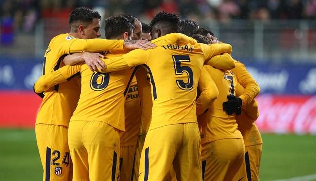 El Atlético de Madrid celebra la victoria contra el Eibar | ÁNGEL GUTIÉRREZ ep atleticomadrid celebravictoriaeibar
