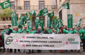 ep csif sale a la calle para pedir una subida salarial y mejoras en las condiciones laborales de los
