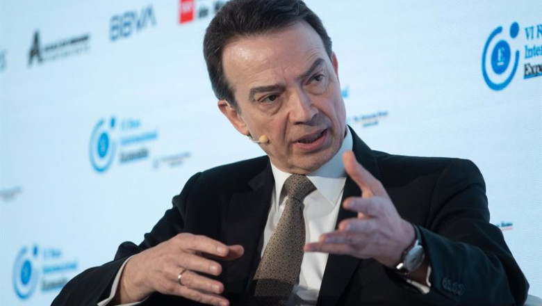 El CEO de Enagás, Arturo Gonzalo Aizpiri, interviene durante la segunda jornada del VI Foro Internacional Expansión, en el Parador de Alcalá de Henares, a 22 de mayo de 2025, en Alcalá de Henares, Madrid (España). El foro, organizado por el diario económi | Alejandro Martínez Vélez - Europa Press ep el ceo de enagas arturo gonzalo aizpiri interviene durante la segunda jornada del vi foro