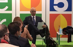 ep el presidente de acogen ruben hernando en la feria genera