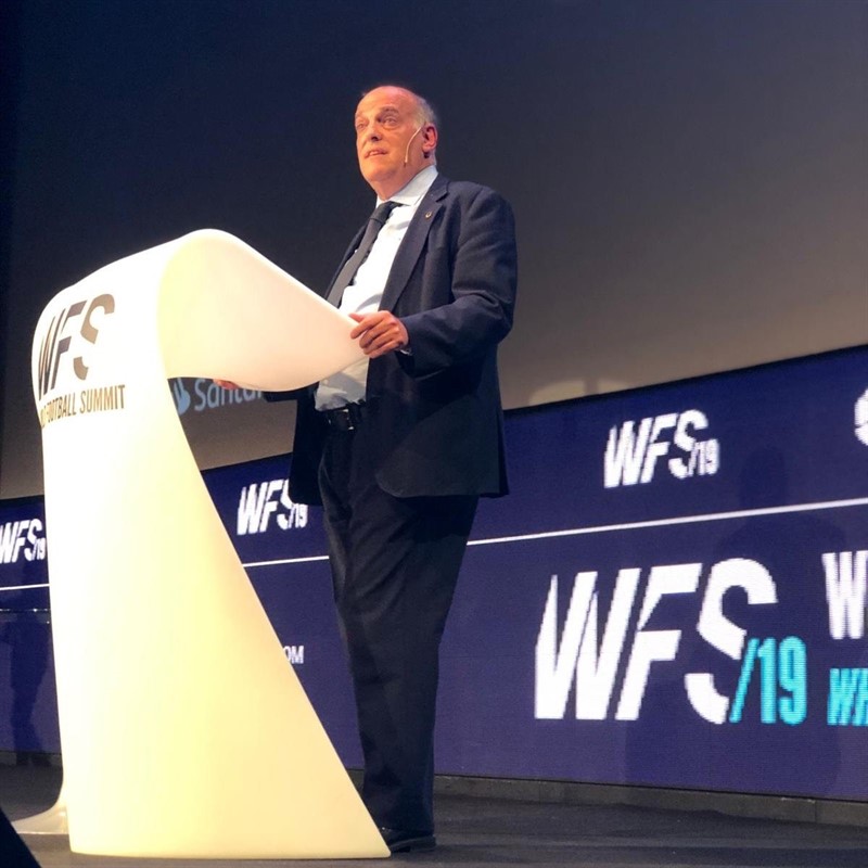 ep el presidente de laliga javier tebas en world football summit 2019