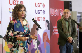 ep la ministra de hacienda maria jesus montero y el secretario general de ugt pepe alvarez en una