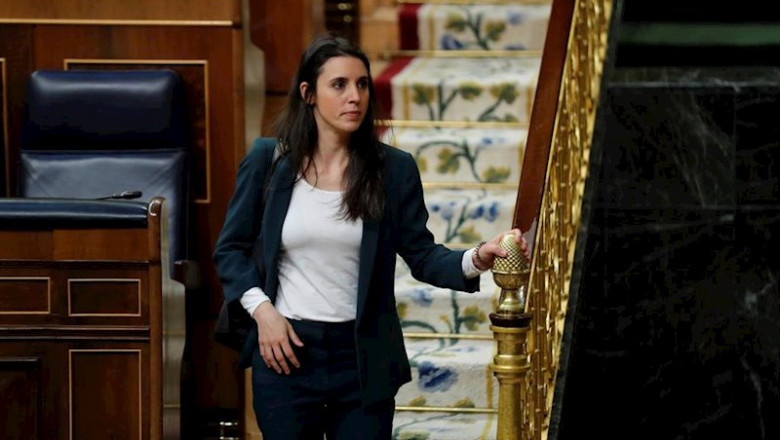 ep la ministra de igualdad irene montero durante el pleno celebrado este miercoles en el congreso