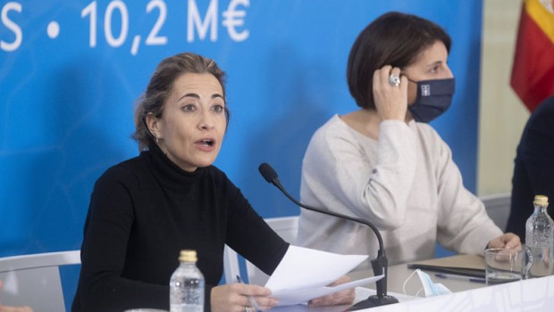 ep la ministra de transportes movilidad y agenda urbana raquel sanchez i durante el acto de firma de