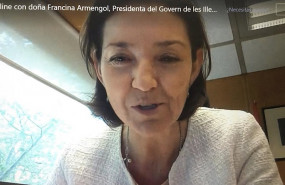 ep la ministra de turismo reyes maroto participando en el evento digital con los presidentes de