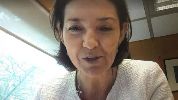 ep la ministra de turismo reyes maroto participando en el evento digital con los presidentes de