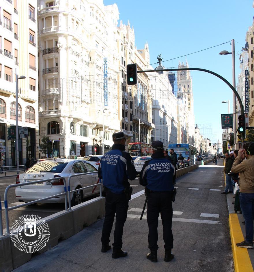 Policía Municipal en Gran Vía | POLICÍA MUNICIPAL DE MADRID - Archivo ep policia municipalgran via