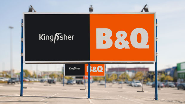 dl kingfisher ftse 100 bandq b and q b q bq consumer discretionary retail home improvement retailers logo