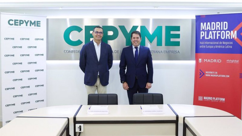ep a la izquieda el presidente y fundador de madrid platform carlos morales y a la derecha el