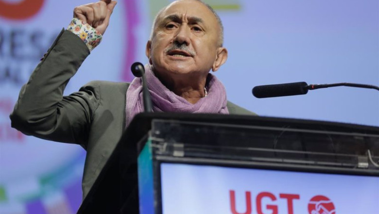 Archivo - UGT pide repartir "los enormes beneficios" de las empresas para mejorar los salarios. | ROBER SOLSONA (EUROPA PRESS) - Archivo ep archivo ugt pide repartir los enormes beneficios de las empresas para mejorar los salarios