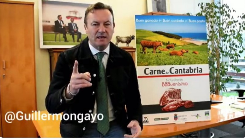 Captura del vídeo del consejero de Ganadería, Guillermo Blanco, contra las declaraciones de Alberto Garzón | TWITTER GUILLERMO BLANCO ep captura del video del consejero de ganaderia guillermo blanco contra las declaraciones de alberto