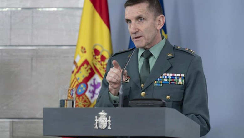 ep el jefe del estado mayor de la guardia civil el general jose manuel santiago interviene durante ep el jefe del estado mayor de la guardia civil el general jose manuel santiago interviene durante