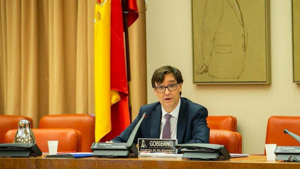 ep el ministro de sanidad salvador illa durante una comparecencia ante la comision de sanidad en el