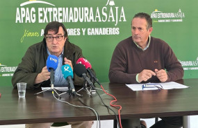 ep el presidente de apag asaja caceres angel garcia blanco y el presidente de apag extremadura asaja