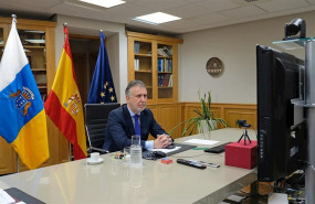 ep el presidente de canarias angel victor torres interviene en la videoconferencia de presidentes