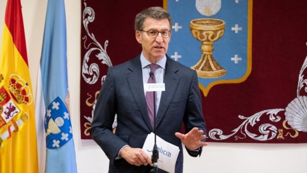 ep el presidente de la xunta alberto nunez feijoo comparece ante los medios en el parlamento de