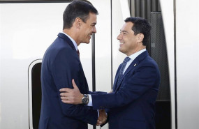 ep el presidente del gobierno en funciones pedro sanchez y el presidente de la junta de andalucia