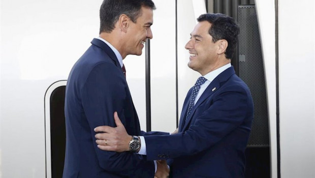 ep el presidente del gobierno en funciones pedro sanchez y el presidente de la junta de andalucia