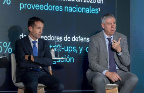 ep i d el presidente de indra angel escribano y el consejero delegado de indra group jose vicente de