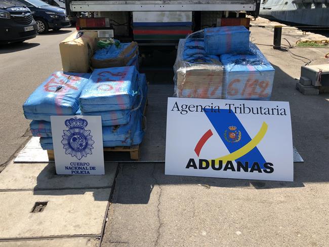 Imagen de la droga incautada en el operativo contra el narcotráfico | POLICÍA NACIONAL ep imagenla droga incautadaoperativonarcotrafico