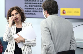 ep la ministra portavoz y de hacienda maria jesus montero al finalizar la comparecencia en rueda de
