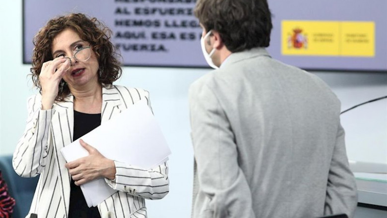 ep la ministra portavoz y de hacienda maria jesus montero al finalizar la comparecencia en rueda de