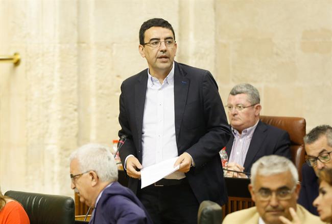 El portavoz parlamentario del PSOE-A, Mario Jiménez, en el Pleno del Parlamento | EUROPA PRESS/E. BRIONES ep portavoz parlamentariopsoe-a mario jimenez enplenoparlamento