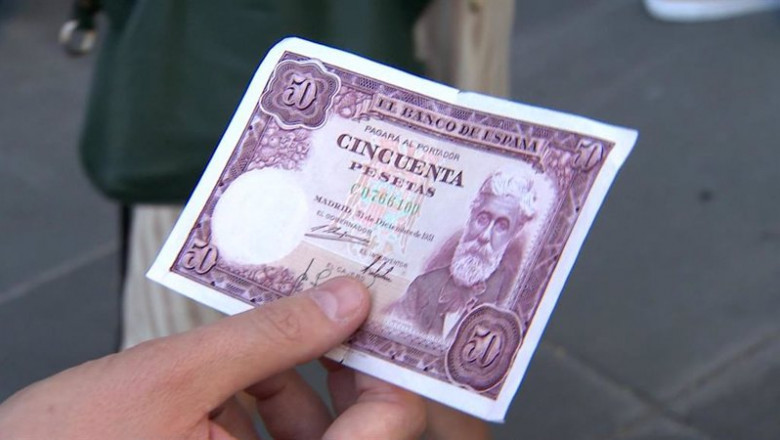 Billete de cincuenta pesetas en la víspera a la finalización del plazo para cambiarlas por euros. | EUROPA PRESS ep billete de cincuenta pesetas en la vispera a la finalizacion del plazo para cambiarlas por euros