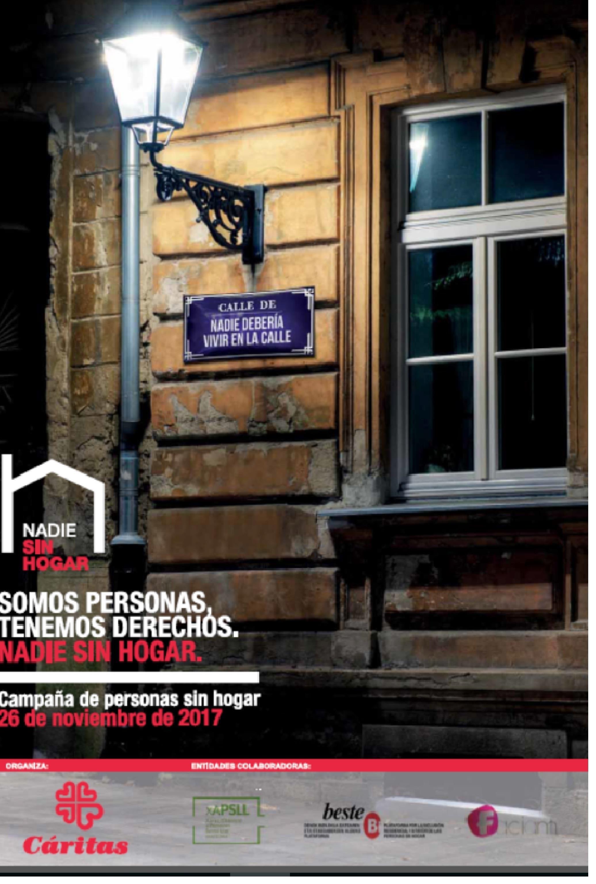 Campaña 2017 por el Dïa de las Personas sin hogar | CÁRITAS ep campana 2017dalas personashogar