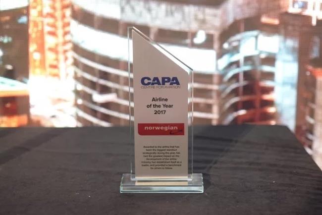CAPA, premio 'aerolínea del año' | NORWEGIAN ep capa premio aerolineaano
