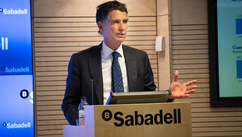 El conseller delegat de Banc Sabadell, Jaume Guardiola, presenta els resultats de l'entitat bancària del primer trimestre del 2019. | David Zorrakino - Europa Press - Archivo ep conseller delegatbanc sabadell jaume guardiola presenta els resultatslentitat bancriaprimer trimestre2019