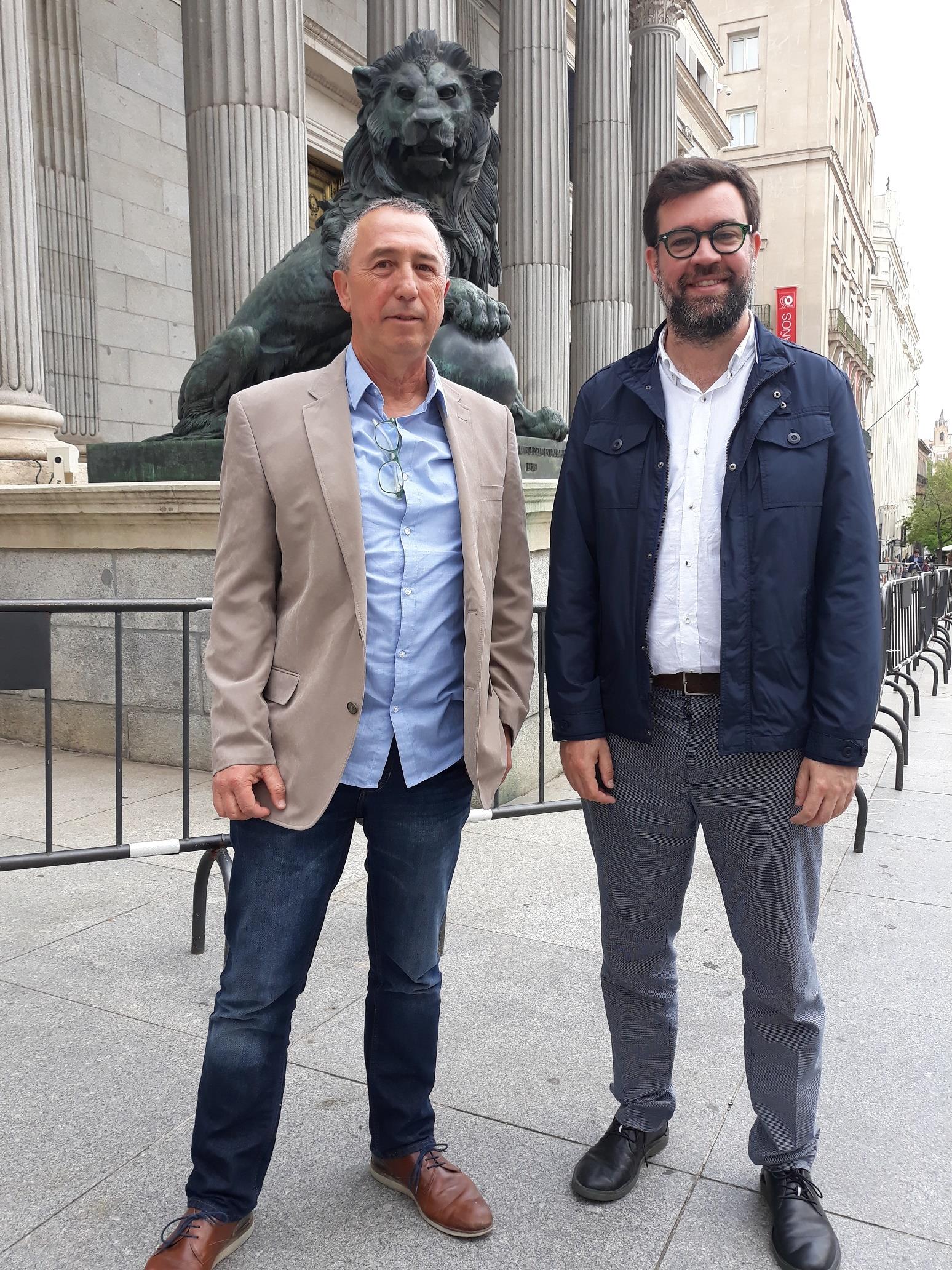 El diputado Joan Baldoví y el alcalde de Palma en el Congreso | EUROPA PRESS ep diputado joan baldovi yalcaldepalmacongreso