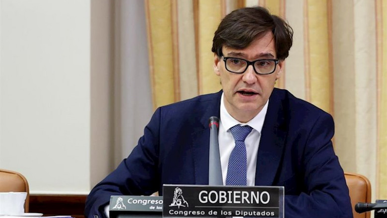 ep el ministro de sanidad salvador illa durante su comparecencia este jueves en la comision ep el ministro de sanidad salvador illa durante su comparecencia este jueves en la comision