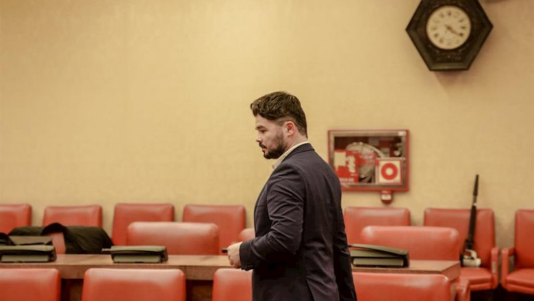 ep el portavoz de erc en el congreso de los diputados gabriel rufian a su llegada a la comision
