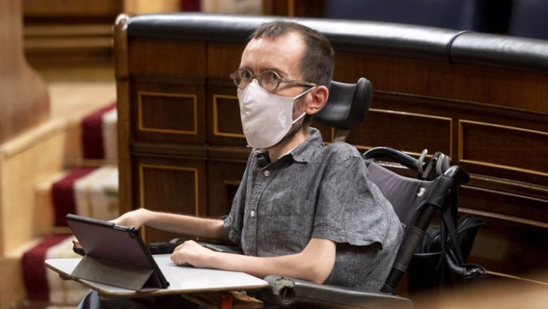 El portavoz de Unidas Podemos, Pablo Echenique, en una sesión plenaria en el Congreso de los Diputados, a 25 de noviembre de 2021, en Madrid, (España). | Alberto Ortega - Europa Press ep el portavoz de unidas podemos pablo echenique en una sesion plenaria en el congreso de los