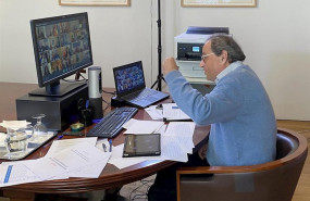 ep el presidente de la generalitat quim torra interviene en la septima reunion telematica de