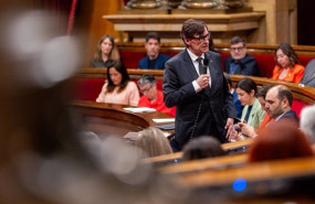 ep el presidente de la generalitat salvador illa durante su intervencion en la sesion de control al