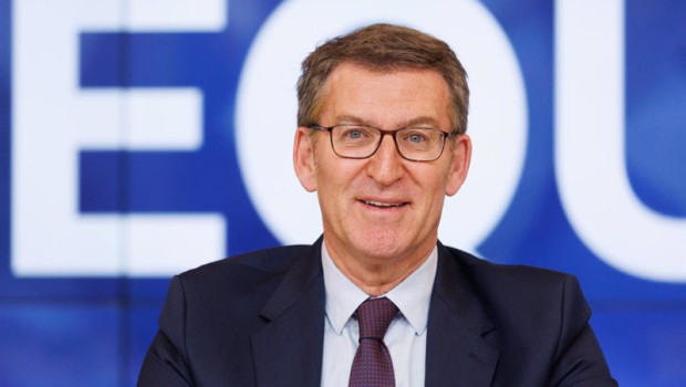 ep el presidente del partido popular alberto nunez feijoo este lunes en la sede de genova