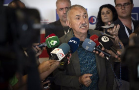 ep el secretario general de ugt pepe alvarez ofrece declaraciones a los medios en la cumbre