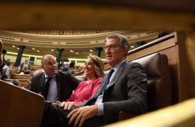 ep i d el portavoz del pp en el congreso miguel tellado la secretaria del pp cuca gamarra y el