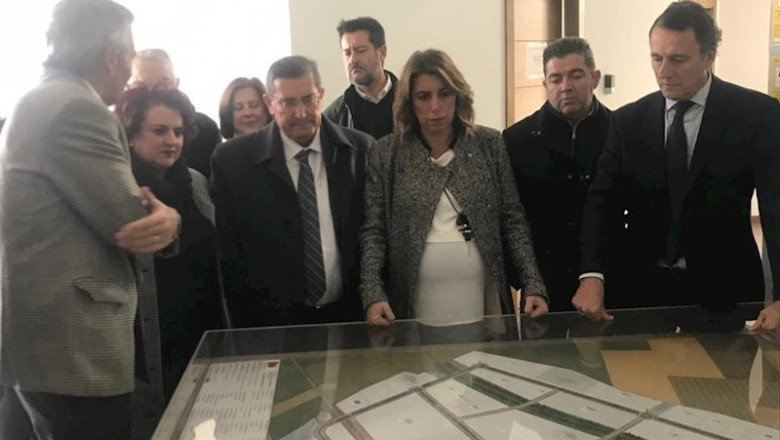 ep imagen de la secretaria andaluza del psoe susana diaz en la visita al parque metropolitano