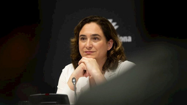 La alcaldesa de Barcelona, Ada Colau en rueda de prensa para informar sobre la cancelación de Mobile World Congress 2020. | David Zorrakino - Europa Press ep la alcaldesa de barcelona ada colau en rueda de prensa para informar sobre la cancelacion de