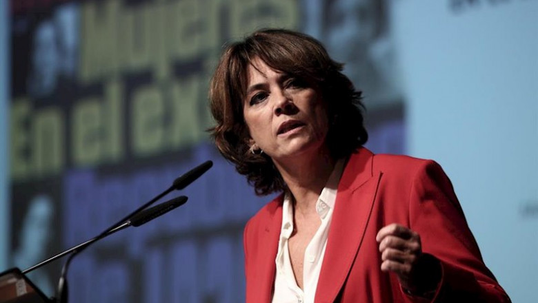 ep la ministra de justicia en funciones dolores delgado durante su intervencion en el congreso