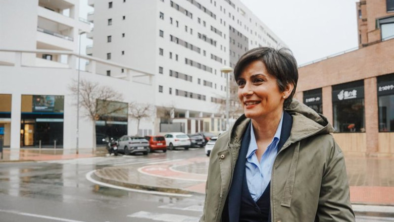 ep la ministra de vivienda y agenda urbana isabel rodriguez en las inmediaciones de la promocion de ep la ministra de vivienda y agenda urbana isabel rodriguez en las inmediaciones de la promocion de