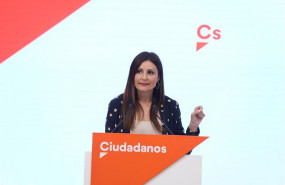 ep la portavoz de la ejecutiva de ciudadanos lorena roldan ofrece una rueda de prensa en la sede del