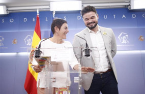 ep la portavozeh bilducongresolos diputadosde erc mertxe aizpuruagabriel rufian ofrecenruedaprensa horas previasla segunda votacionla investiduracandidato socialistala presidenciagobierno
