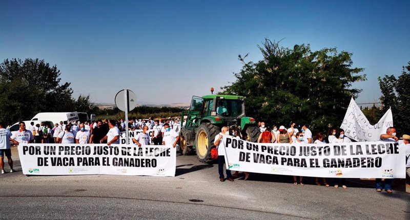 ep manifestacion de ganaderos por los precios insuficientes de la leche