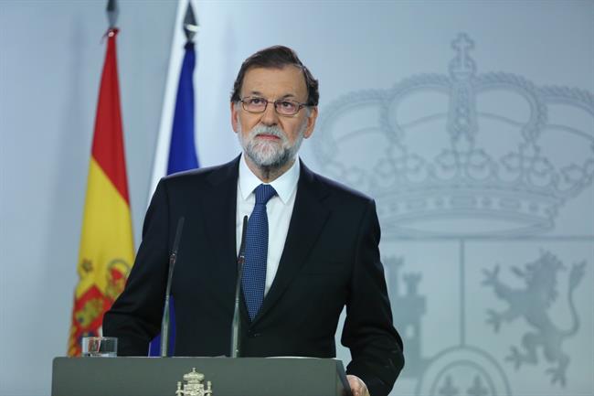 Mariano Rajoy comparece en el Palacio de la Moncloa el 1 de octubre | MONCLOA ep mariano rajoy comparecepalaciola moncloa1octubre