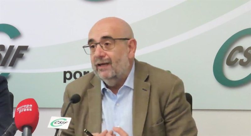 ep miguel borra presidente de la central sindical independiente de funcionarios csif durante la