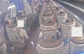 ep momento en el que se produce el descarrilamiento del coche 6 del tren iryo captado por la camara